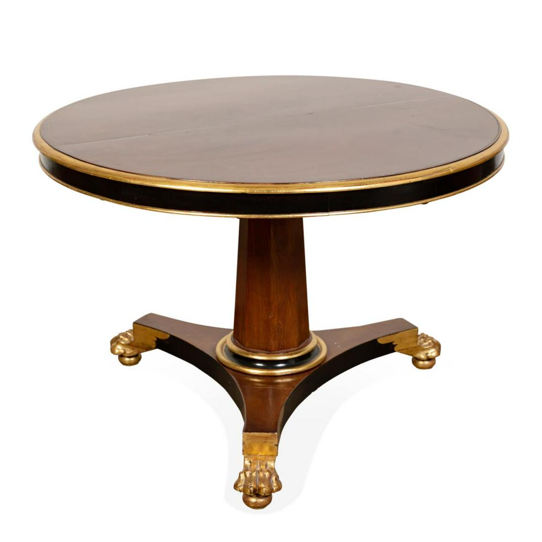 WILLIAM IV STYLE PARCEL GILT ROSEWOOD CENTER TABLE (1 of 7)