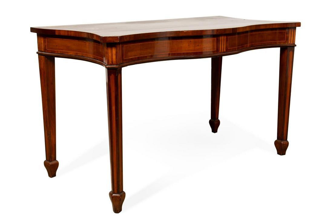 19TH C. ENGLISH HEPPLEWHITE MAHOGANY SIDE TABLE (1 of 9)