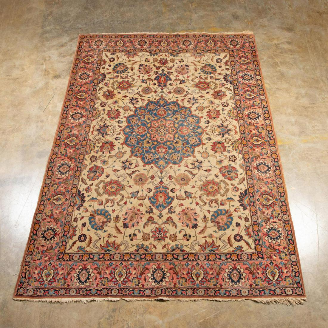 HAND KNOTTED WOOL PERSIAN TABRIZ CARPET, 12 X 8 (1 of 7)