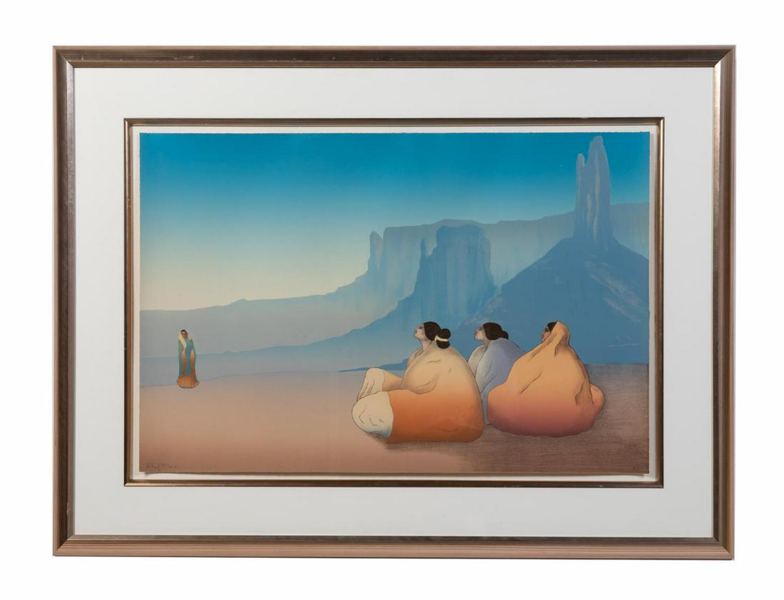 R.C. GORMAN FOUR WOMEN IN DESERT LITHOGRAPH (1 of 5)