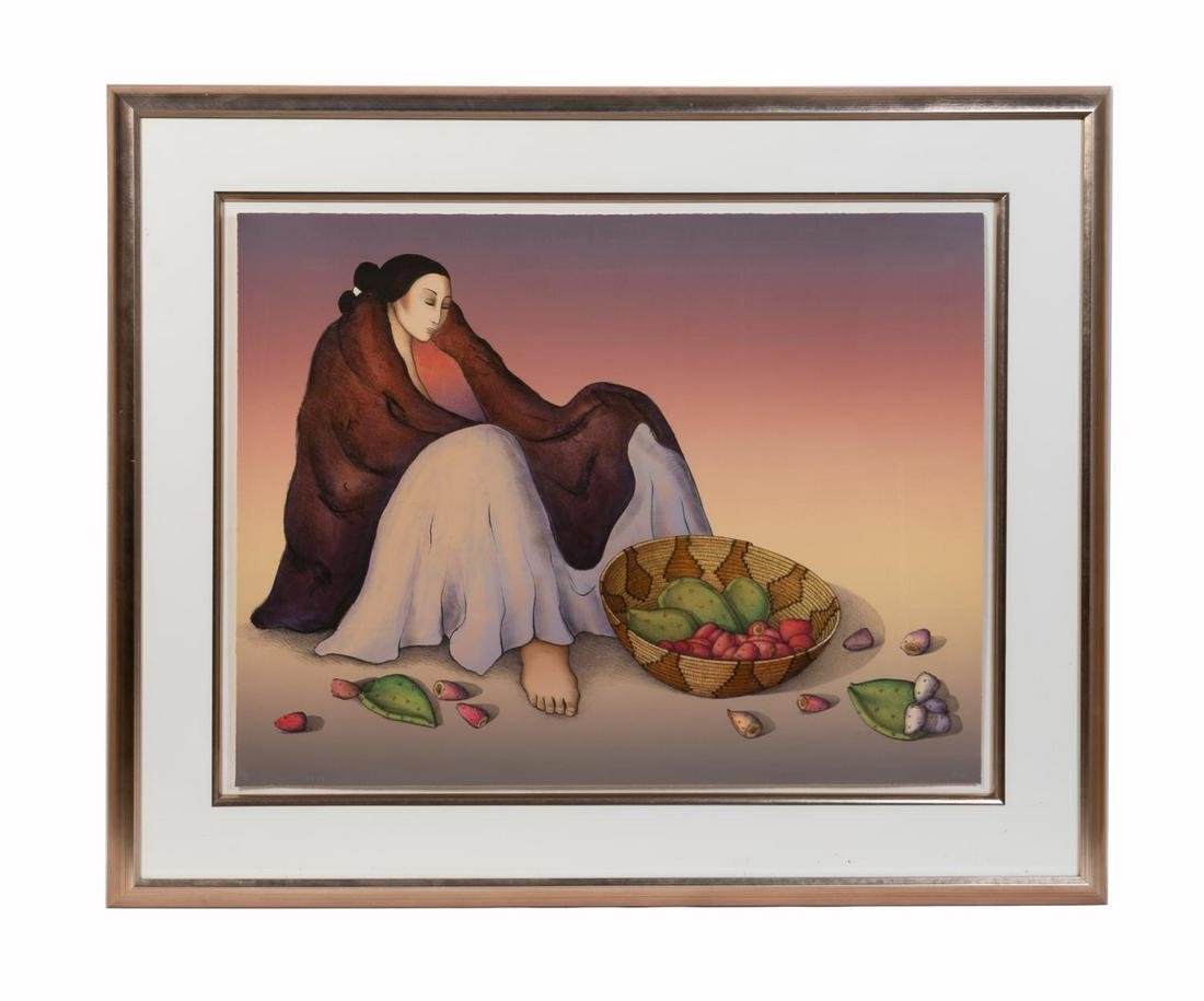 R.C. GORMAN "CACTUS" RECLINING FEMALE A/P LITHO (1 of 4)