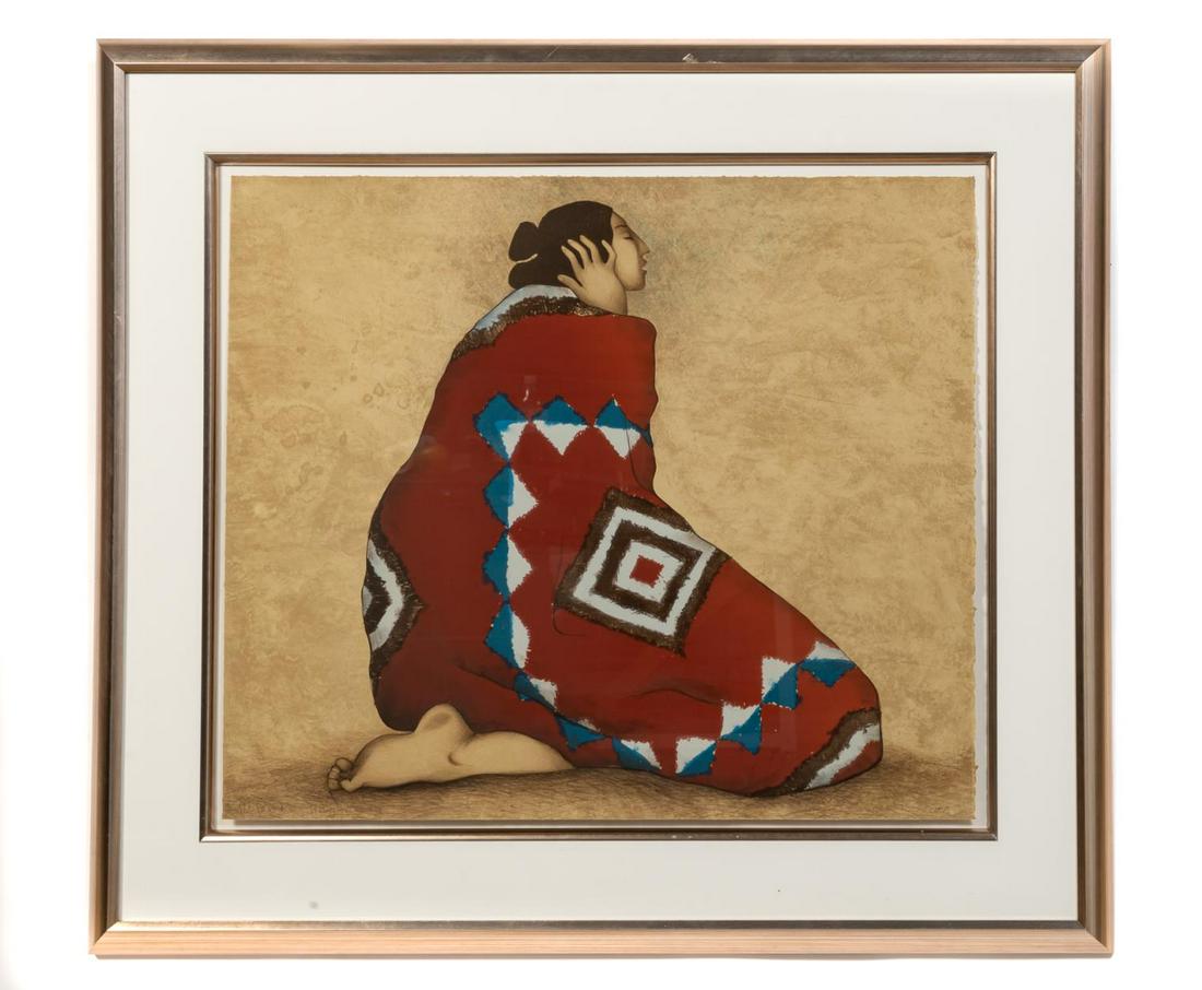 R.C. GORMAN "RIO GRANDE" LITHOGRAPH, 1982 (1 of 4)