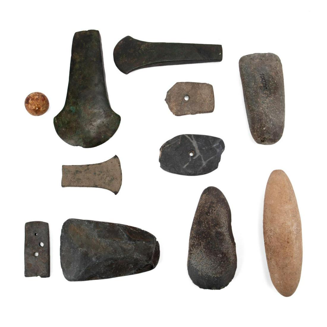 GROUP OF ELEVEN PREHISTORIC ARTIFACTS (1 of 4)