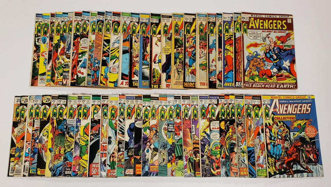 NEAR COMPLETE THE AVENGERS COMIC LOT #93-150 (1 of 4)