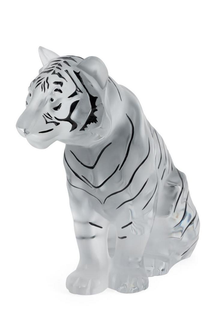 LIM. ED. LALIQUE 'SITTING TIGER, GRAND' SCULPTURE (1 of 9)