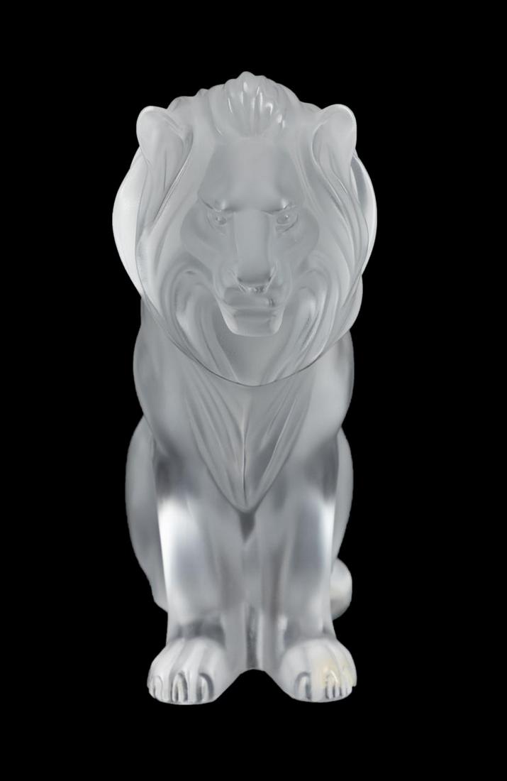 LALIQUE FRANCE 'BAMARA' LION FIGURE (1 of 6)
