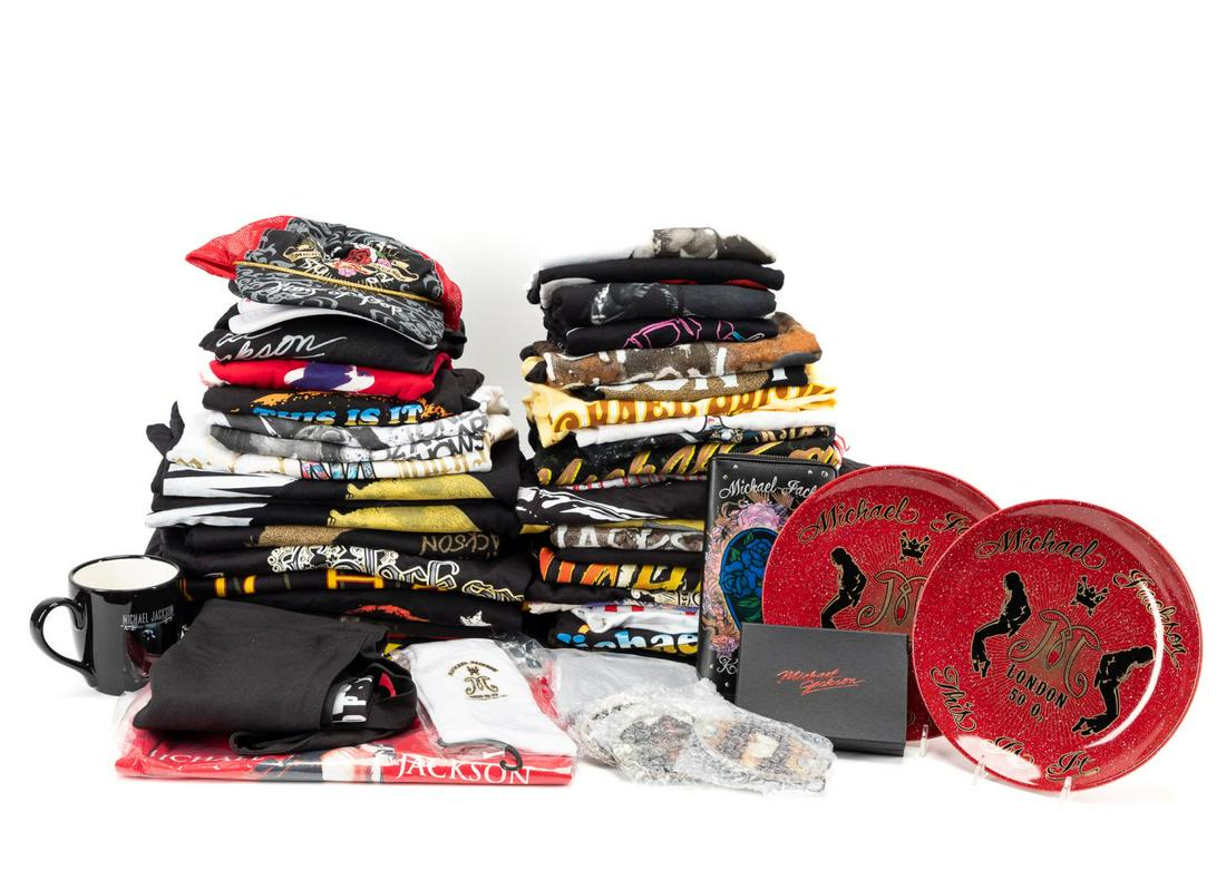 GROUP, 50+ MICHAEL JACKSON T-SHIRTS & MEMORABILIA (1 of 1)