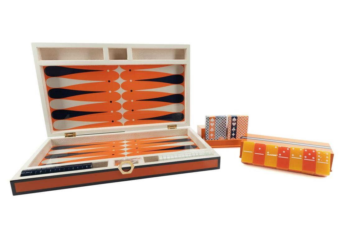 JONATHAN ADLER BACKGAMMON, CARDS, & DOMINOS SETS (0116) on Jan 12