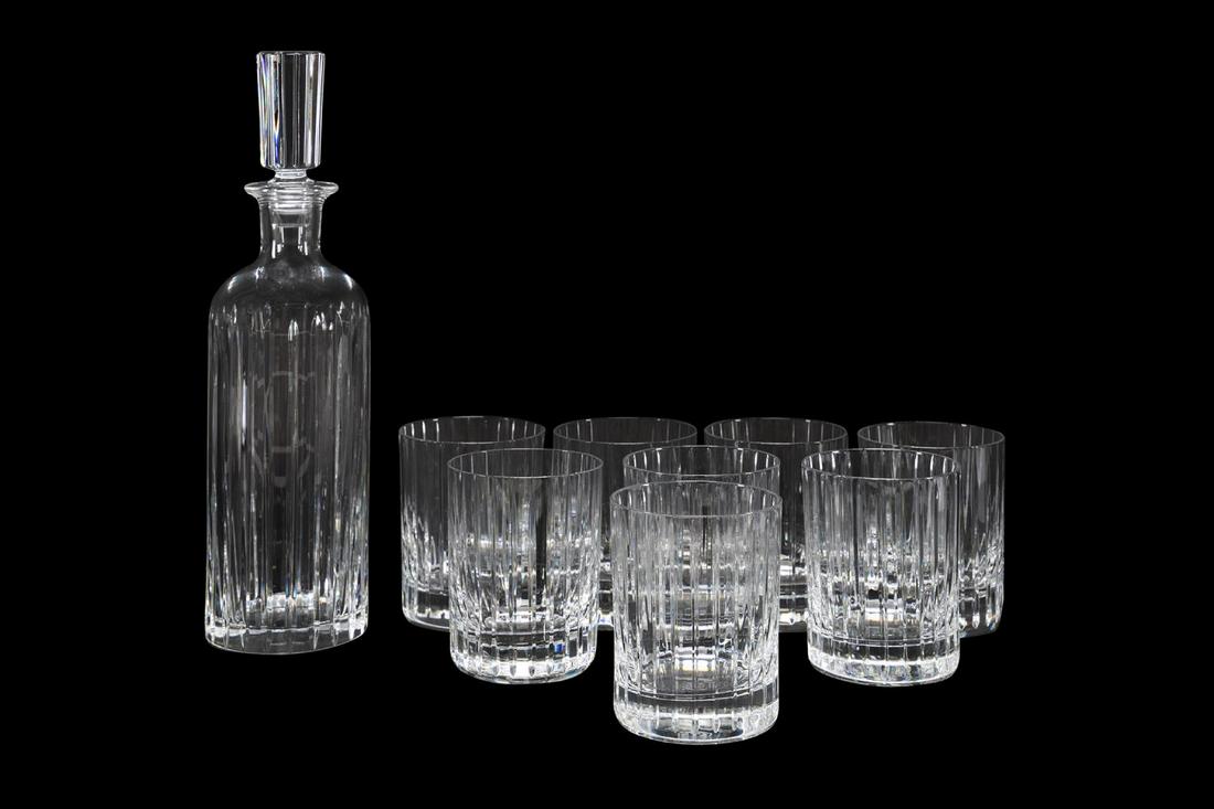 BACCARAT "HARMONY" DECANTER & 8 DBL.OLD FASHIONEDS (1 of 20)