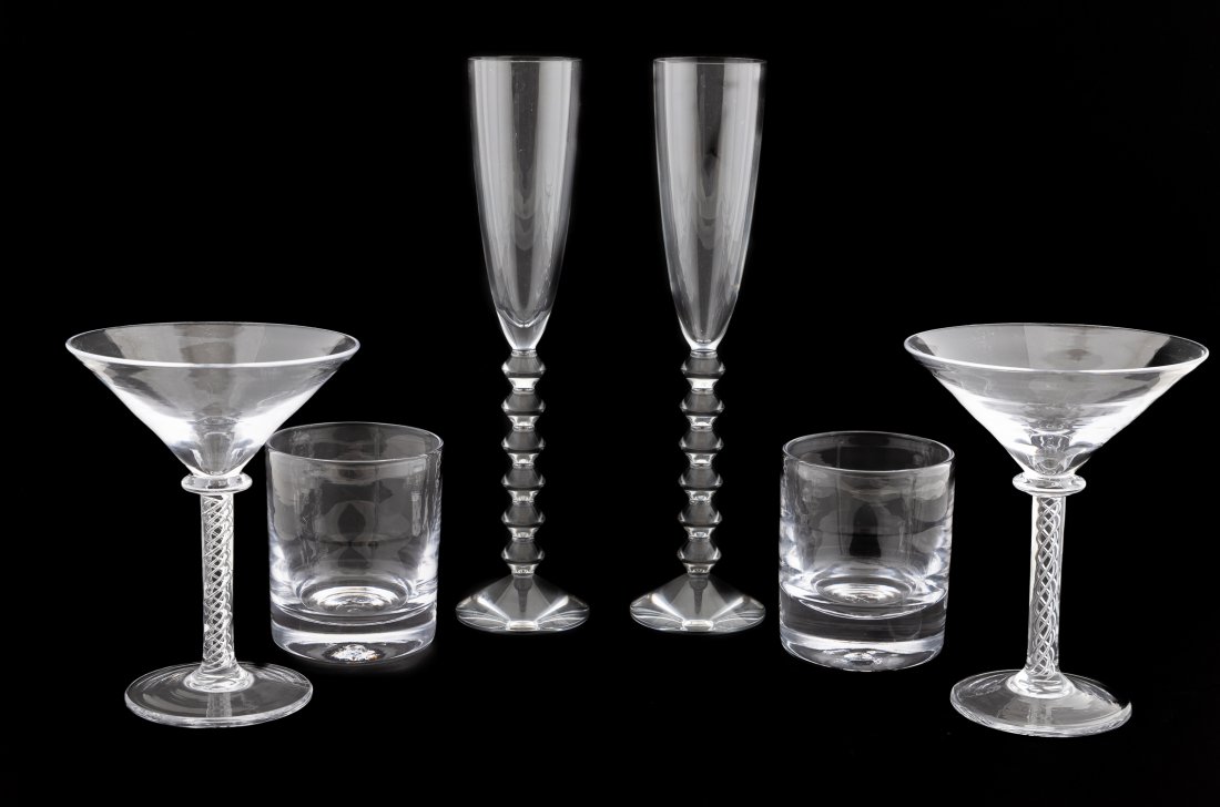 BACCARAT & SIMON PEARCE BAR & STEMWARE, 6PC (1 of 5)
