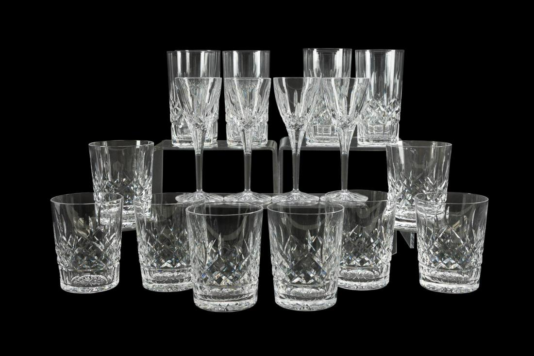 20PC WATERFORD CRYSTAL "LISMORE" BAR & STEMWARE (1 of 12)