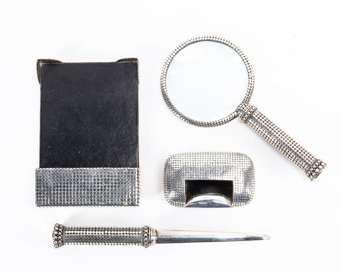 JOHN HARDY FOUR PIECE "DOT" STERLING DESK SET (1 of 6)