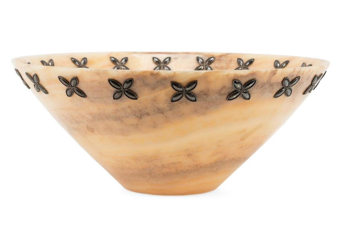JOHN HARDY LARGE ONYX & STERLING SILVER BOWL (1 of 6)