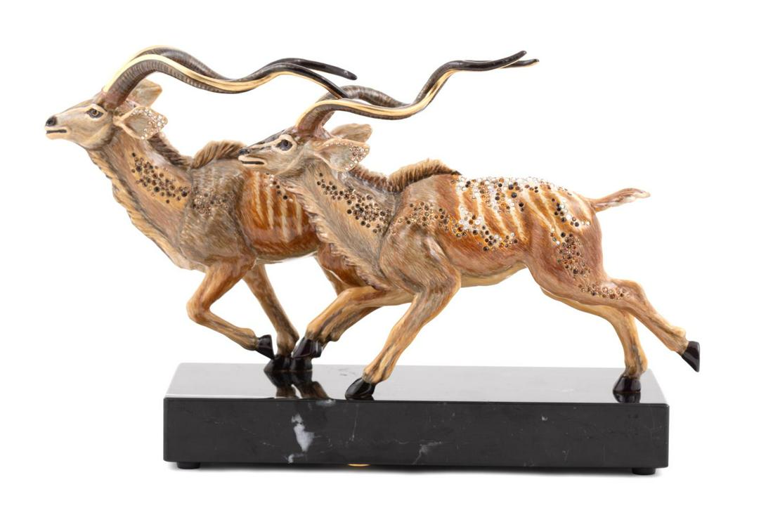 JAY STRONGWATER "SPARKS & MALI" FIGURES ON STAND (1 of 8)