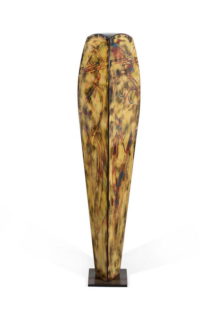 PAUL TAMANIAN, "SARCOPHAGUS" ENAMEL M/M SCULPTURE (1 of 6)