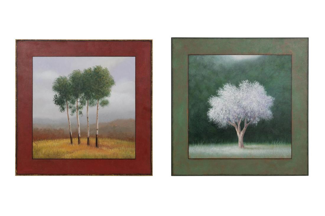 TWO SCOTT DUCE, O/B, TREE PAINTINGS, 2006 (1 of 6)