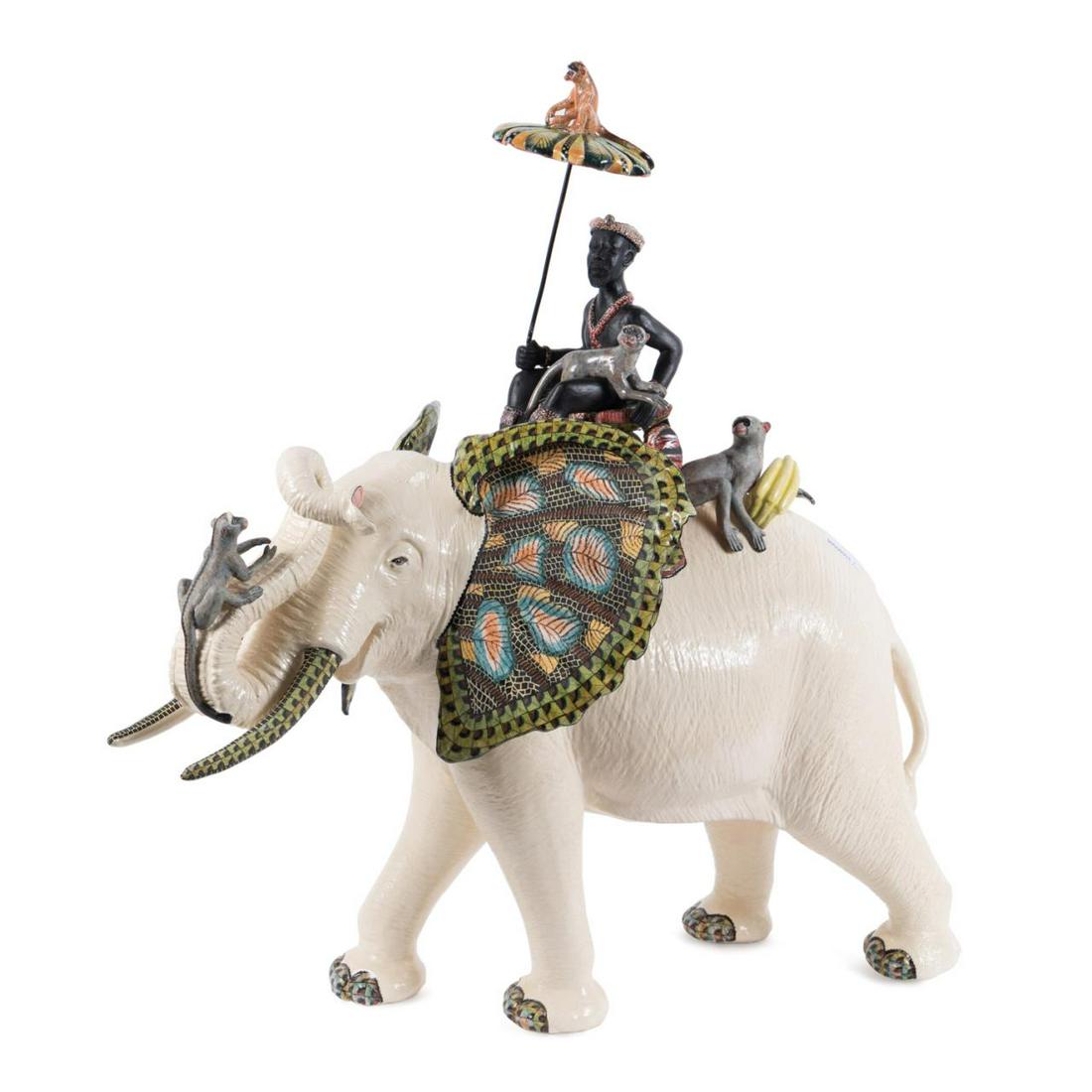 ARDMORE STUDIOS 'AFRICAN RIDER' CHIEF & ELEPHANT (1 of 6)