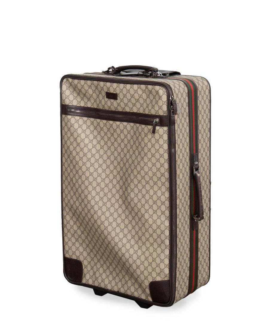 VINTAGE GUCCI GG MONOGRAM LARGE TROLLEY SUITCASE (1 of 8)