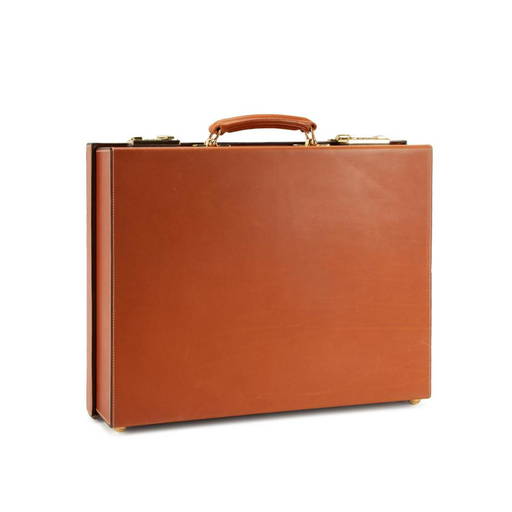 VINTAGE LEDERER TAN LEATHER HARDSIDE BRIEFCASE (0428) on Jan 12, 2023