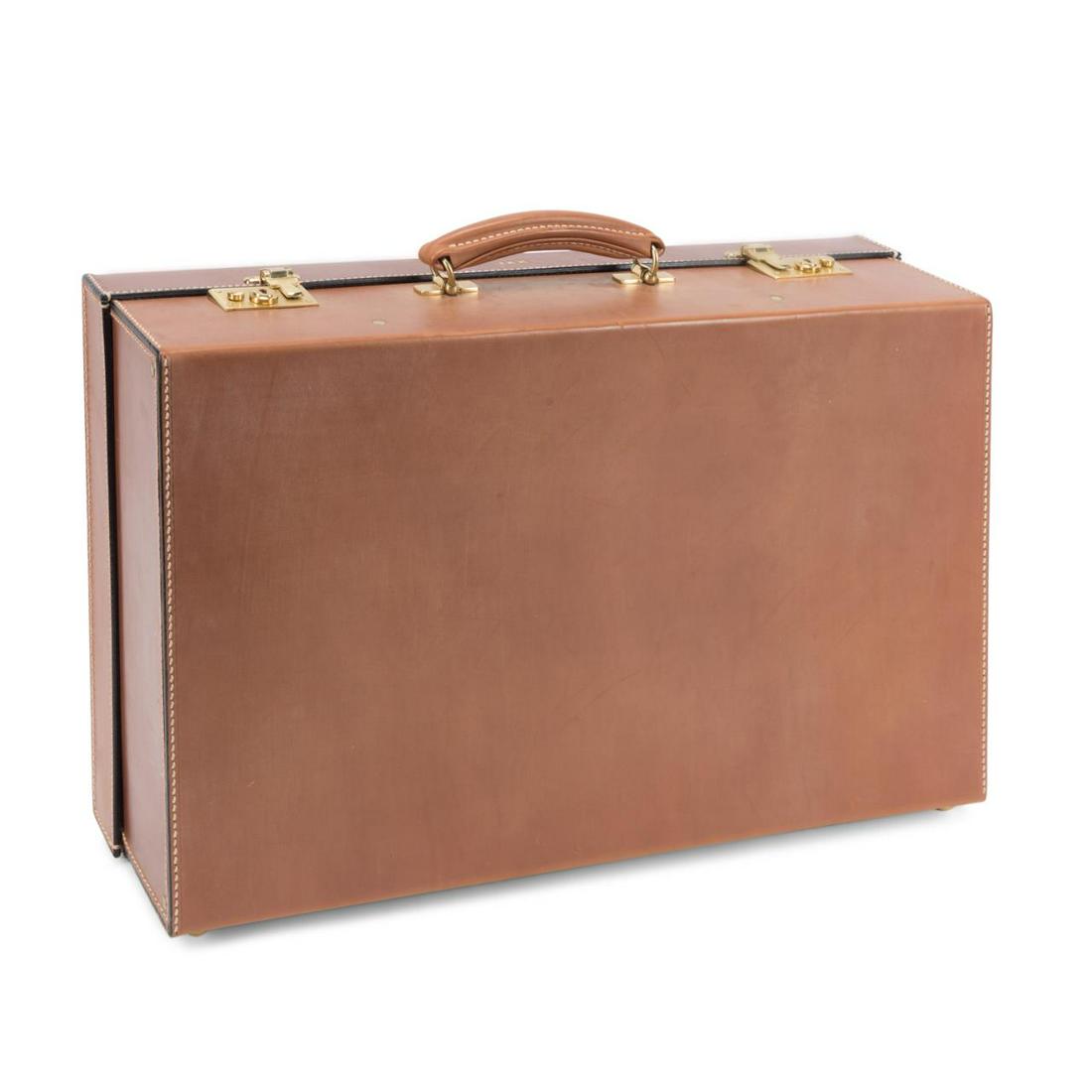 Alfred Dunhill Cognac Leather Hardside Suitcase