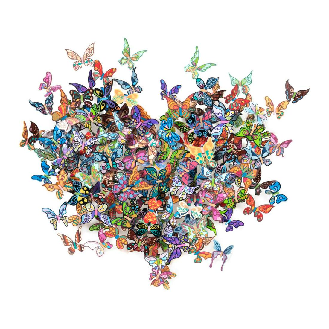DAVID KRACOV ENAMEL BUTTERFLY WALL SCULPTURE (1 of 5)