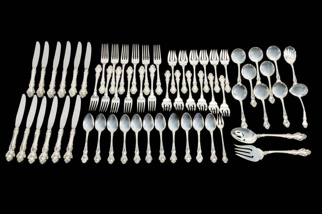 60PC REED & BARTON "SPANISH BAROQUE" FLATWARE (1 of 9)