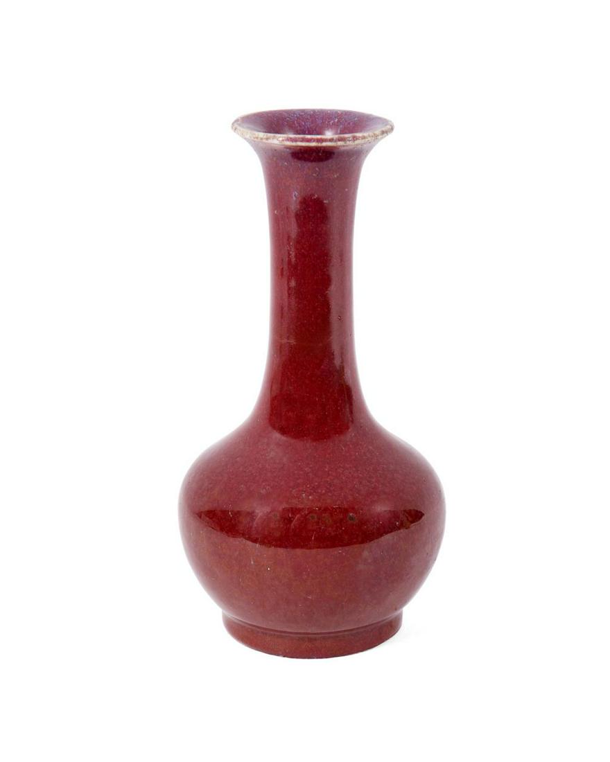 CHINESE SMALL FLAMBE BOTTLE VASE (1 of 5)