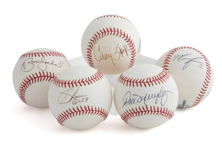 Five Autographed Baseballs