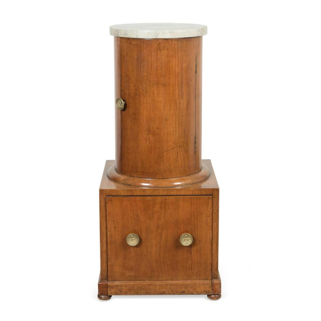 19TH C. NEOCLASSICAL CYLINDER MAHOGANY CABINET (1 of 7)