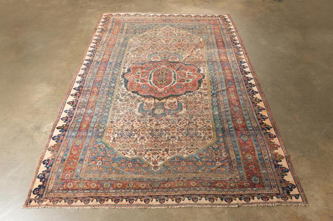 ANTIQUE HAND KNOTTED PERSIAN BIDJAR 16 X 10 (1 of 10)