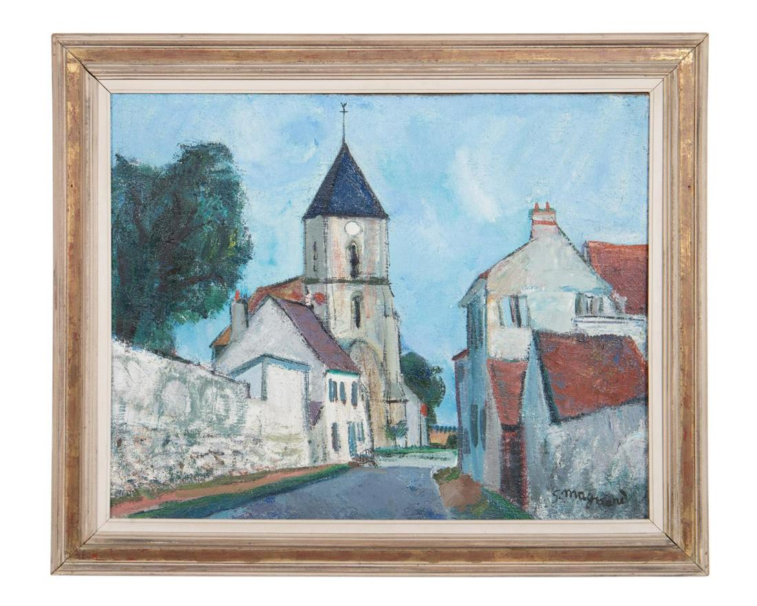 STEPHANE MAGNARD, STREET SCENE W/ CHURCH, O/C (1 of 4)
