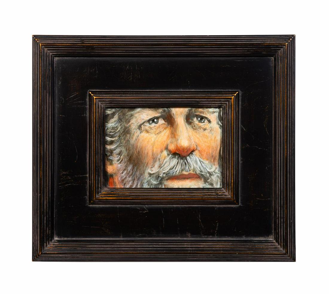 DALE RAYBURN, "MENTOR", ACRYLIC ON WOODEN PANEL (1 of 3)