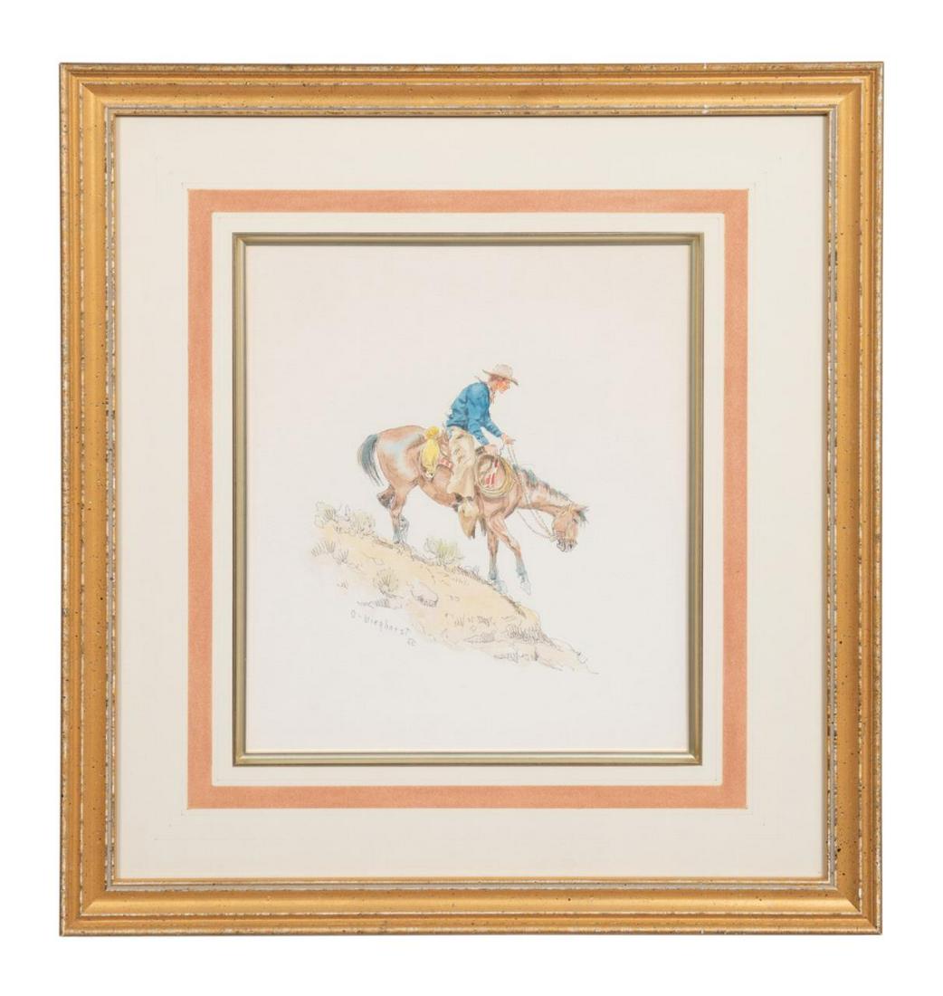 OLAF WIEGHORST, "ARIZONA COWBOY" WATERCOLOR (1 of 6)