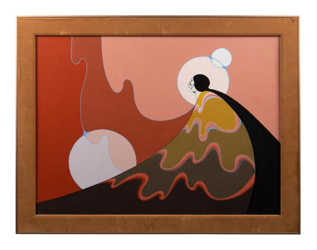 DIANE O'LEARY, "THE NIGHT CHANT" ACRYLIC ON CANVAS (1 of 6)