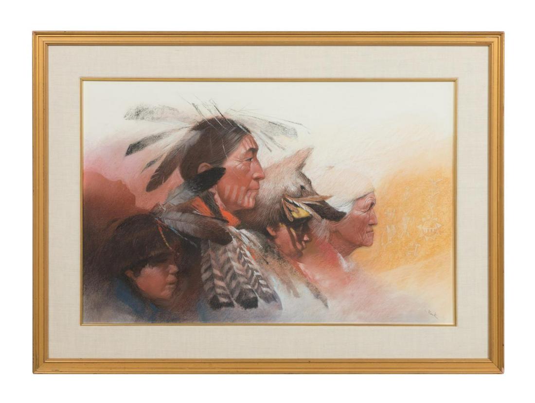 CLIFFORD BECK, "GENERATIONS" OIL PASTEL (1 of 5)