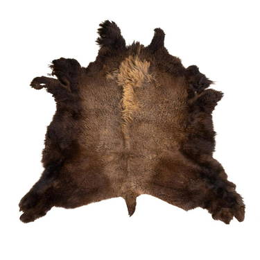 TANNED AMERICAN BUFFALO HIDE RUG, 9'9 TANNED AMERICAN BUFFALO HIDE RUG, 9'9