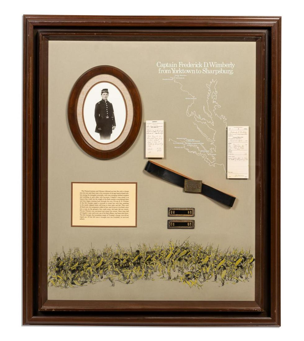 FRAMED CIVIL WAR "SHOULDER STRAPS & BELT" ARCHIVE (1 of 8)