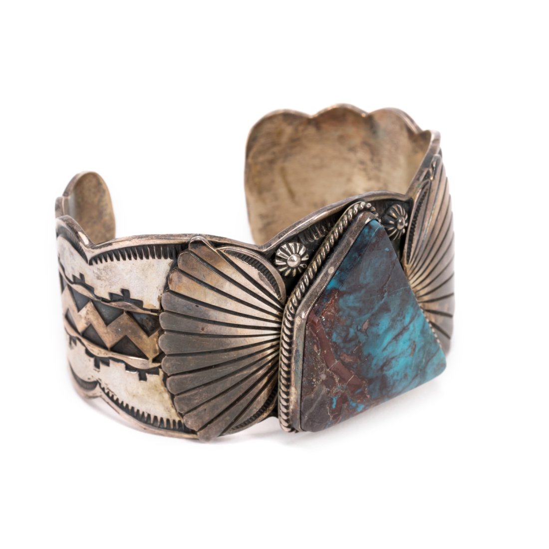 GARY REEVES STERLING AND TURQUOISE BRACELET (1 of 6)