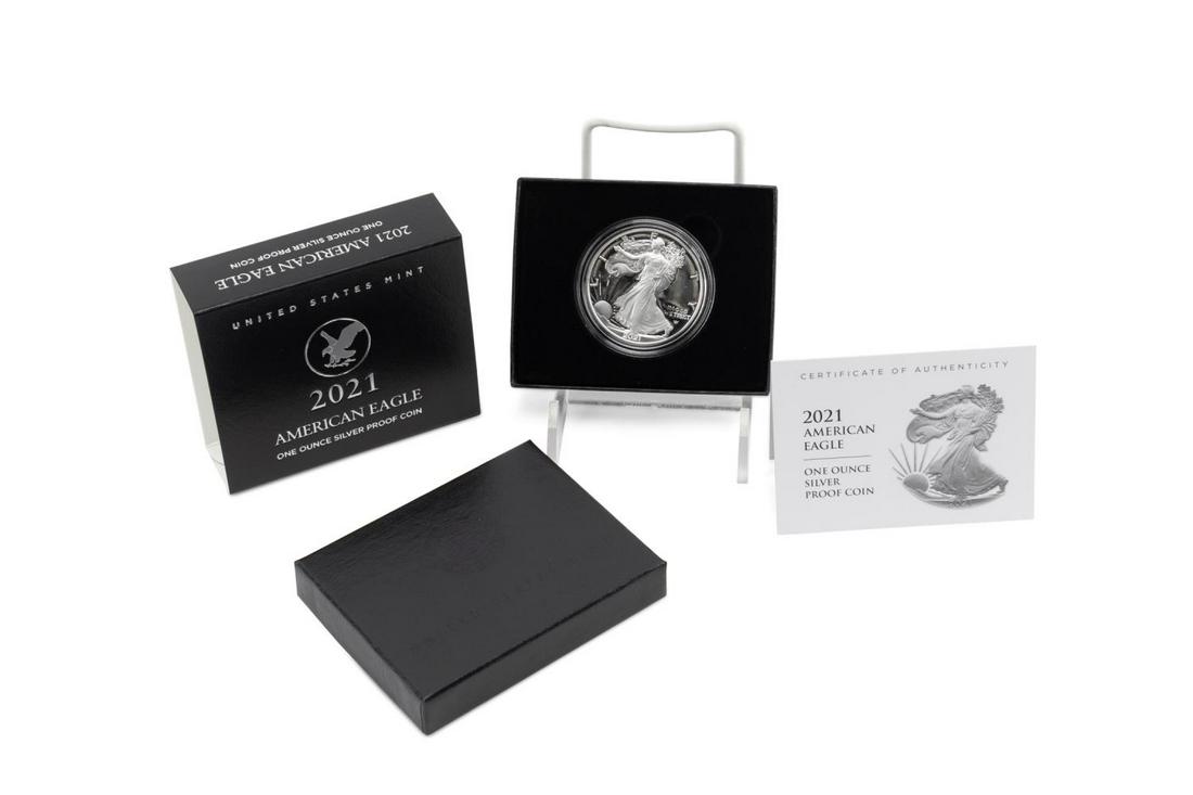 2021 US SILVER EAGLE PROOF W/ COA (1 of 3)