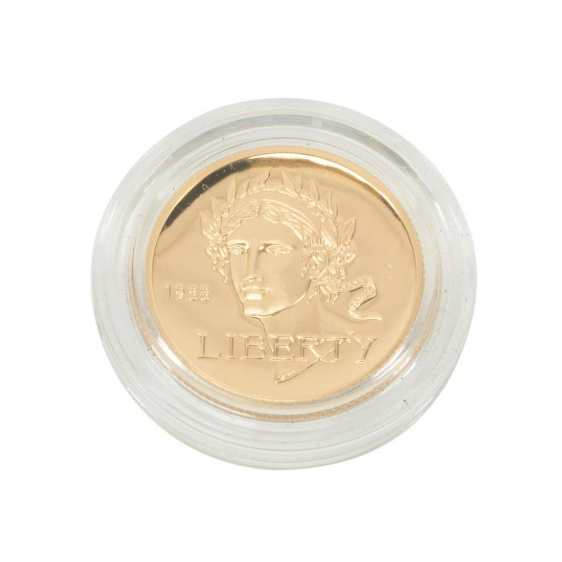 1988-W US OLYMPICS SEOUL PROOF GOLD COIN (1 of 2)