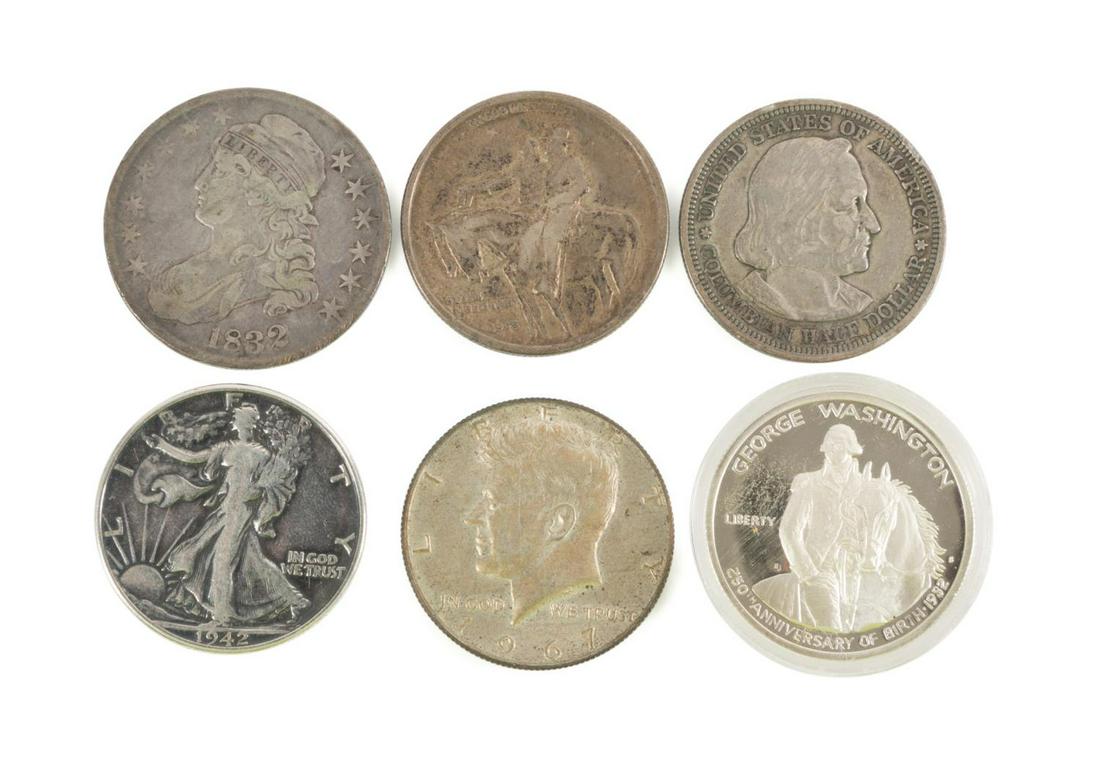 SIX US HALF DOLLAR COINS (1 of 2)