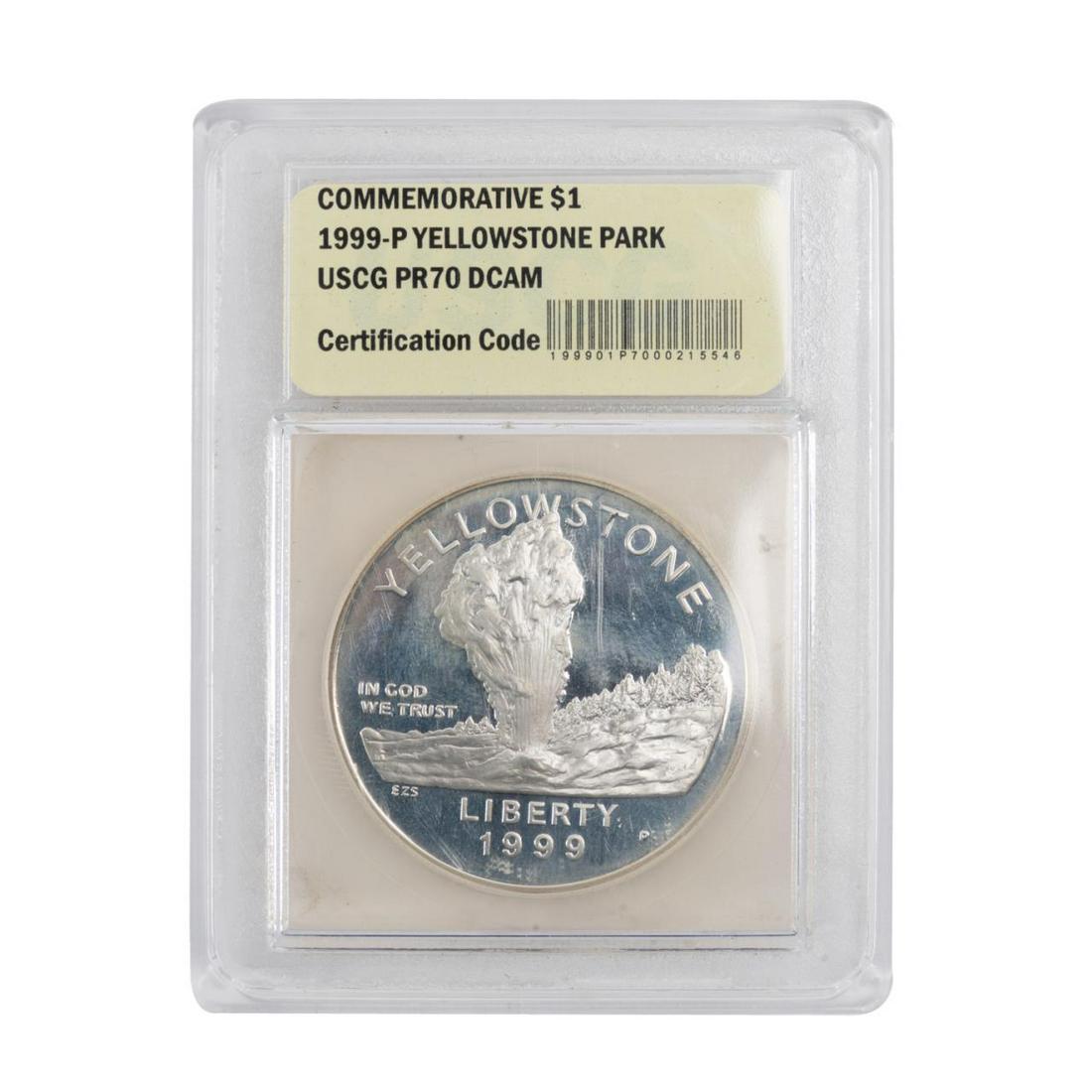 1999-P US $1 YELLOWSTONE COMMEMORATIVE PR70DCAM (1 of 2)