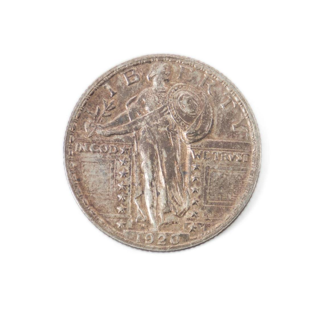 1920 US STANDING LIBERTY 25 CENT COIN, UNC (1 of 2)