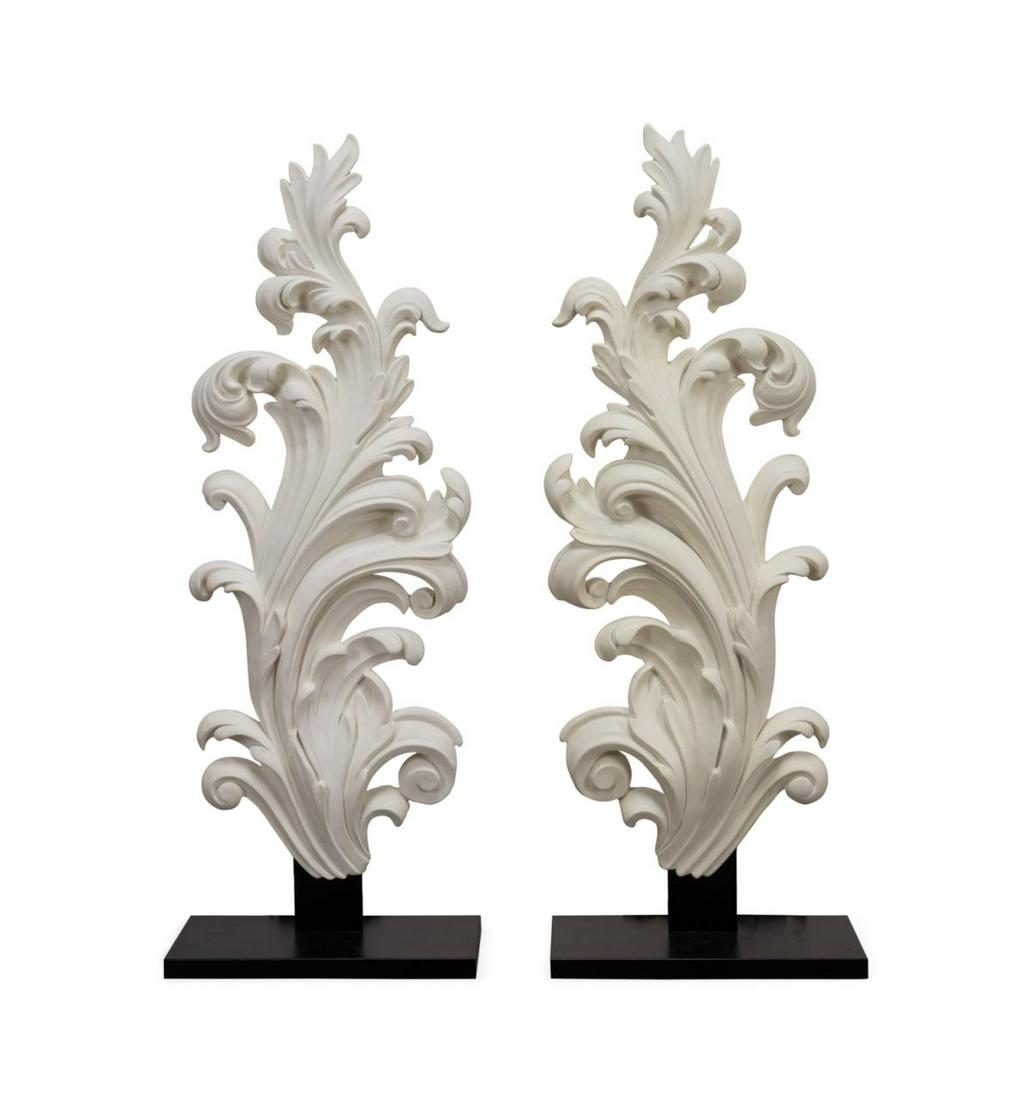 PR DOROTHY DRAPER STYLE ACANTHUS LEAF ORNAMENTS (1 of 5)