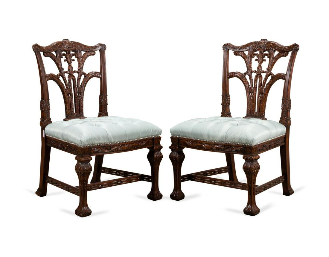 PAIR THEODORE ALEXANDER ALTHORP SIDE CHAIRS (1 of 6)