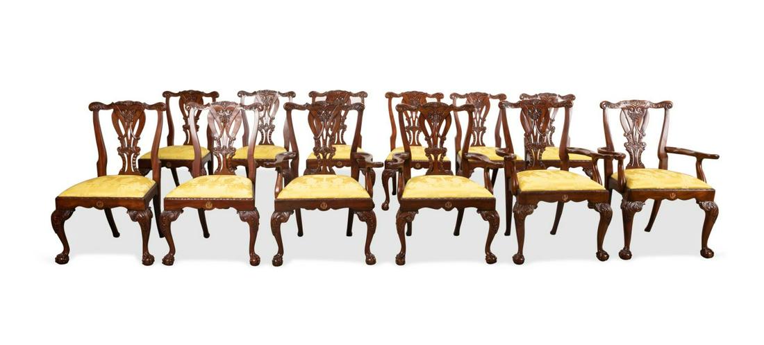 TWELVE THEODORE ALEXANDER ALTHORP DINING CHAIRS (1 of 6)