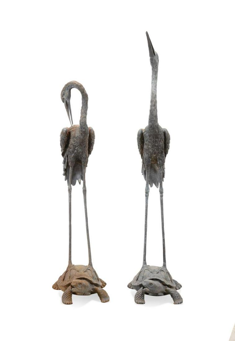 Pr Theodore Alexander Cranes & Turtles, 59" Auction