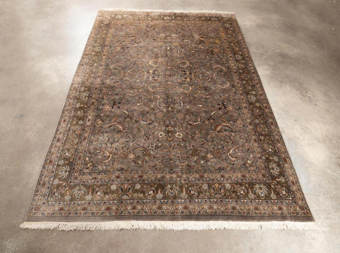 HAND KNOTTED WOOL INDO-SULTANABAD RUG, 12 x 8 (1 of 4)