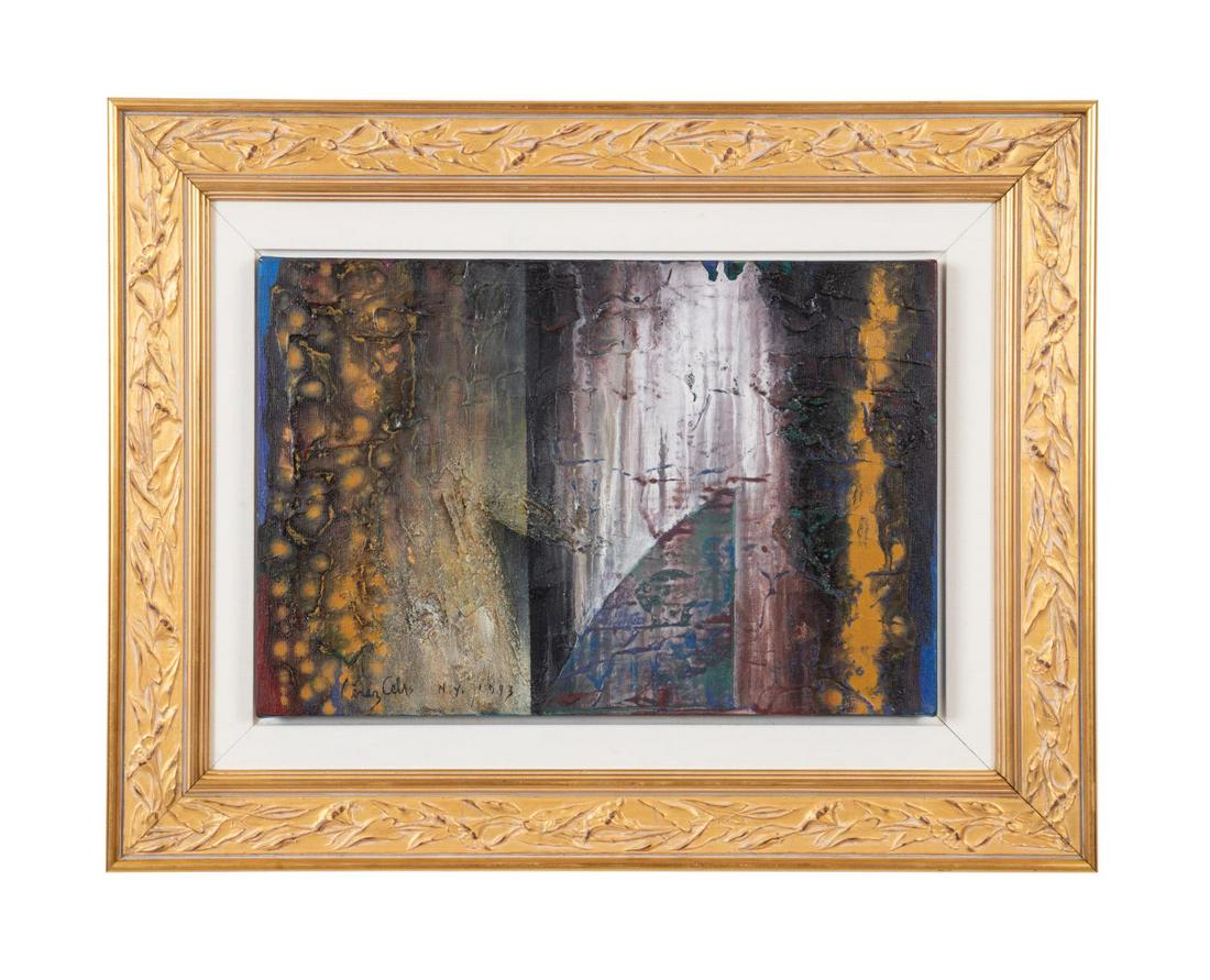 PEREZ CELIS, ABSTRACT OIL & M/M ON CANVAS (1 of 5)