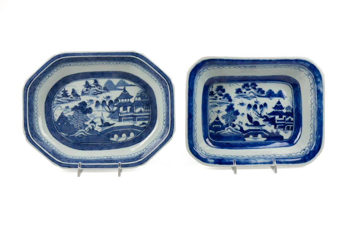 TWO CHINESE CANTON SERVING DISHES (1 of 4)